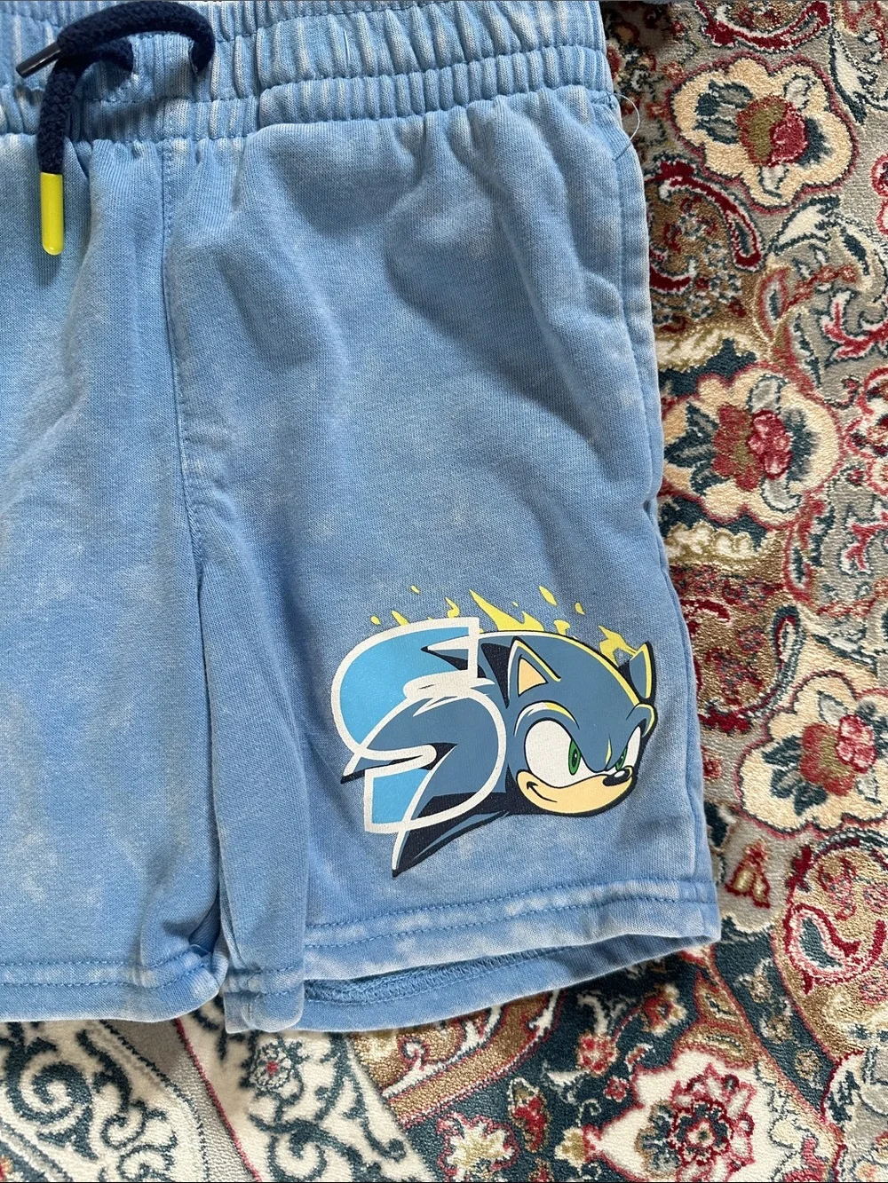 Sonic the Hedgehog Blue Kids Hoodie & Shorts Matching Set